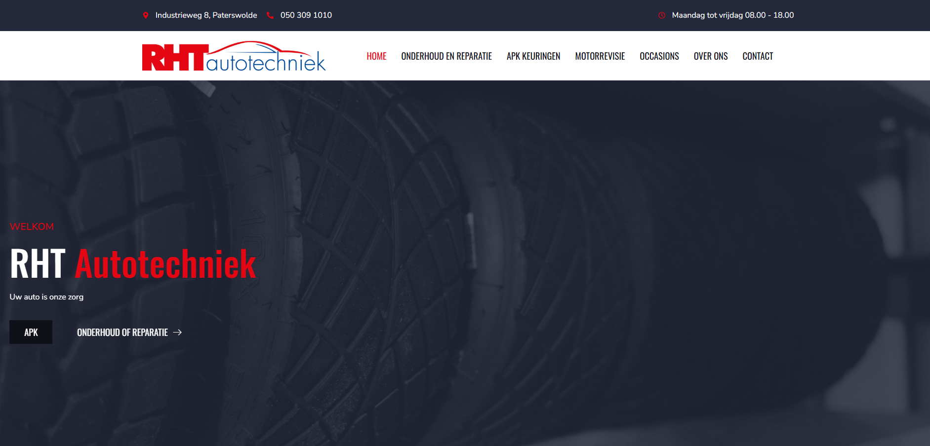 RHT Autotechniek - Website door De Website Brigade
